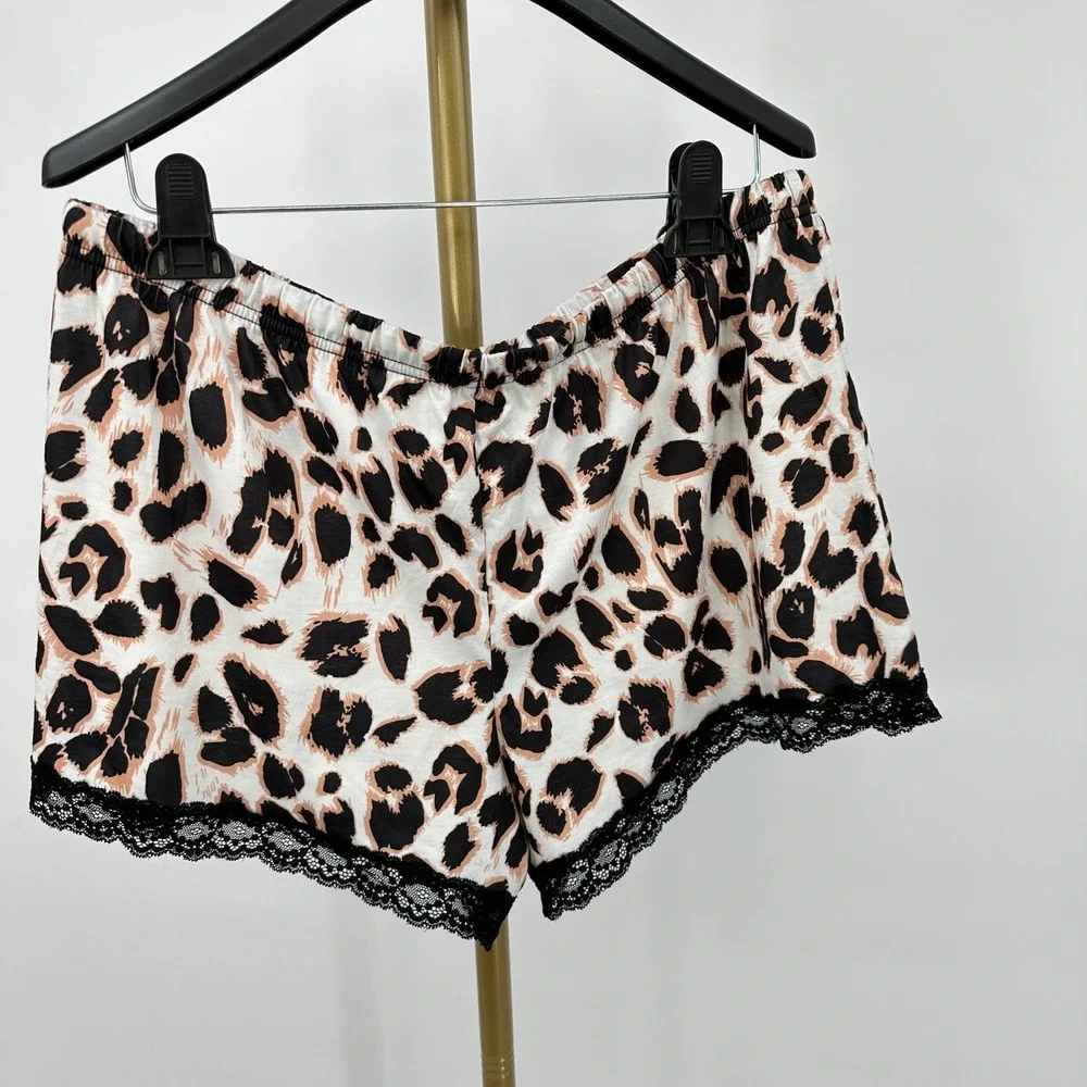 Avidlove Leopard Print Shorts XL Black Lace Romantic Loungwear‎ Festival
